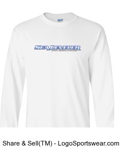 Men's White Long Sleeve T- Shirt (Sea Leveler Sport Fishing Charters) Design Zoom